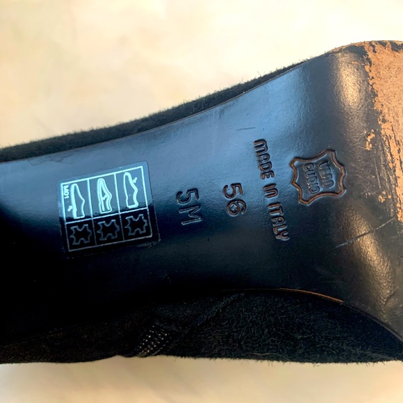 VIA SPIGA — GORGEOUS BLACK SUEDE HEELED ANKLE BOOTS SIZE 5 MADE IN ITALY 🇮🇹 - Picture 5 of 7